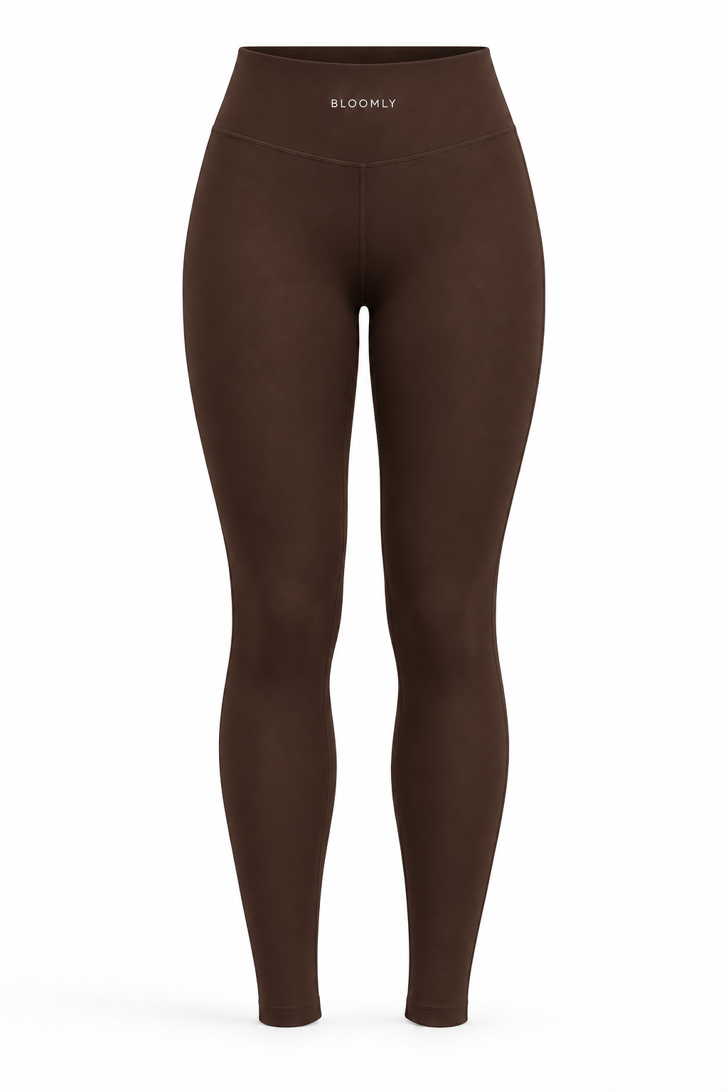 BLOOMLY ACTIVE High-Waisted Full-Length Gym Leggings in espresso, product front