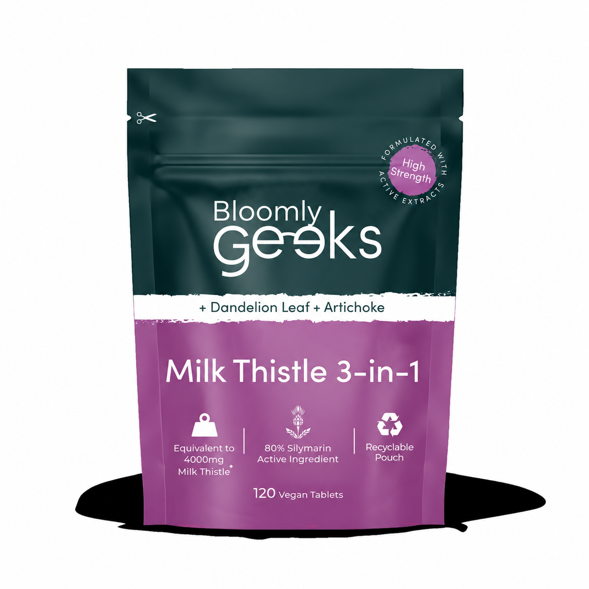 Milk Thistle, Artichoke & Dandelion Tablets — BLOOMLY product image 01 bloomly geeks