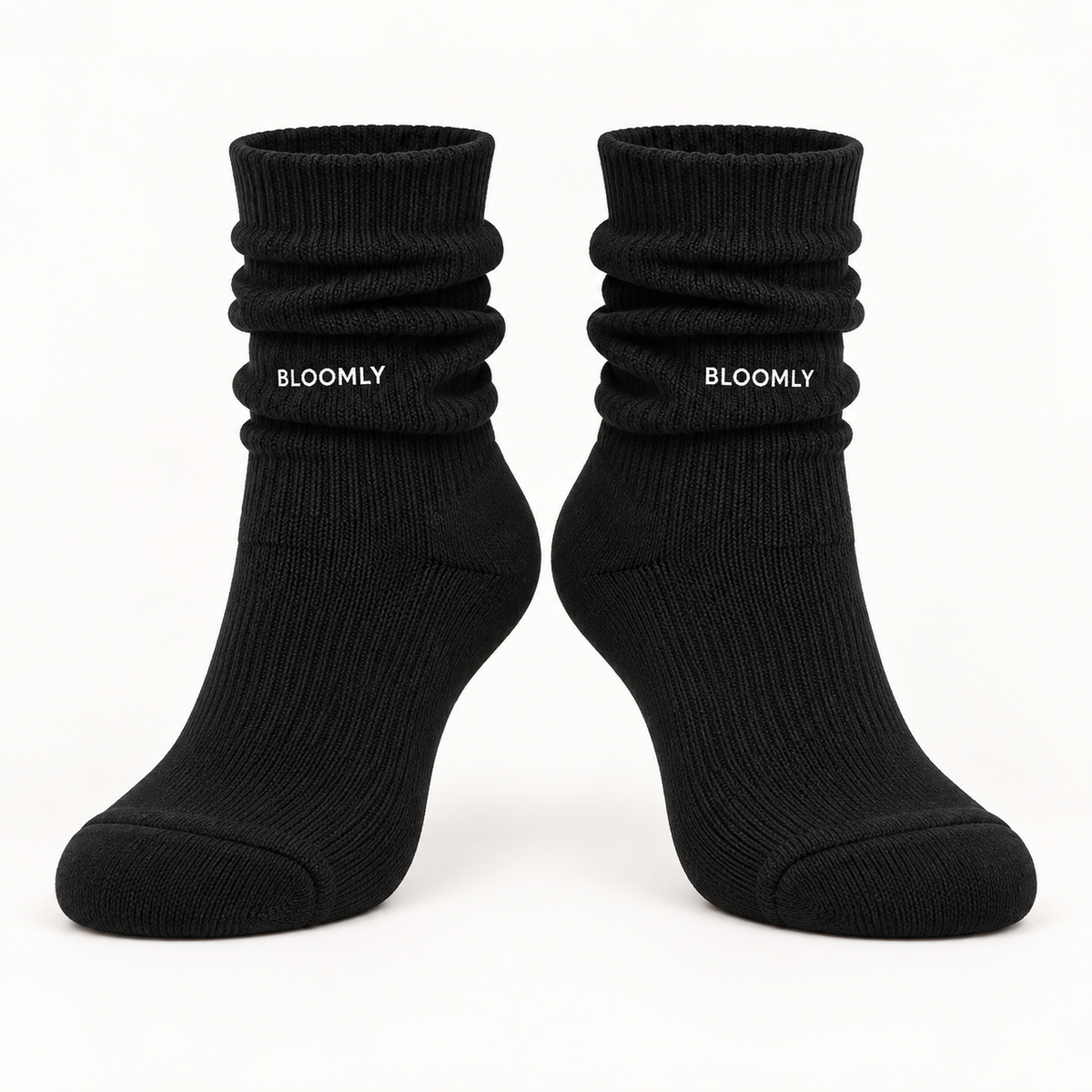 BLOOMLY ACTIVE BLOOMLY ACTIVE Scrunch Sports Socks in black, product front