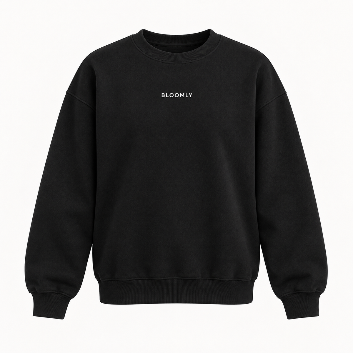 BLOOMLY ACTIVE Essential Crewneck Sweatshirt in black, product front