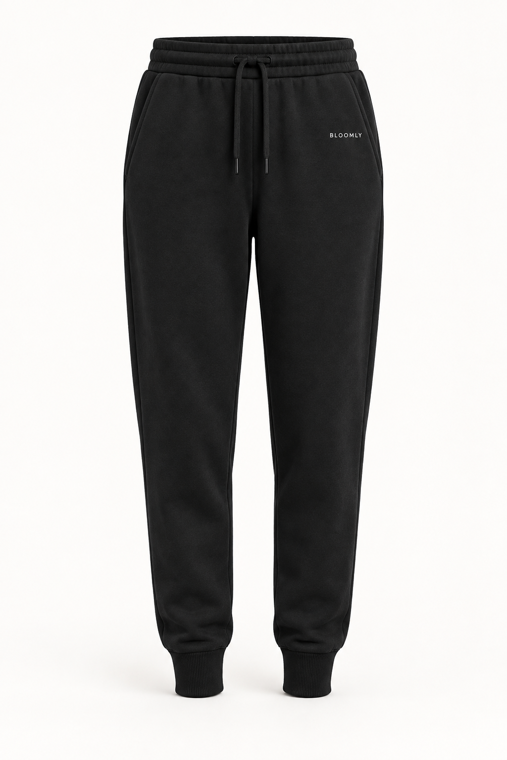 BLOOMLY ACTIVE Cuffed Jogger Sweatpants in black, product front