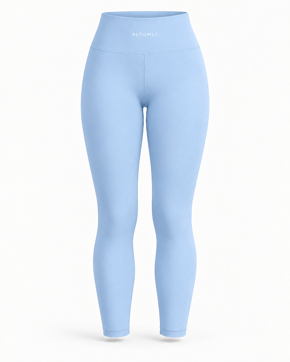 BLOOMLY ACTIVE High-Waisted 7/8 Gym Leggings in baby blue, product front