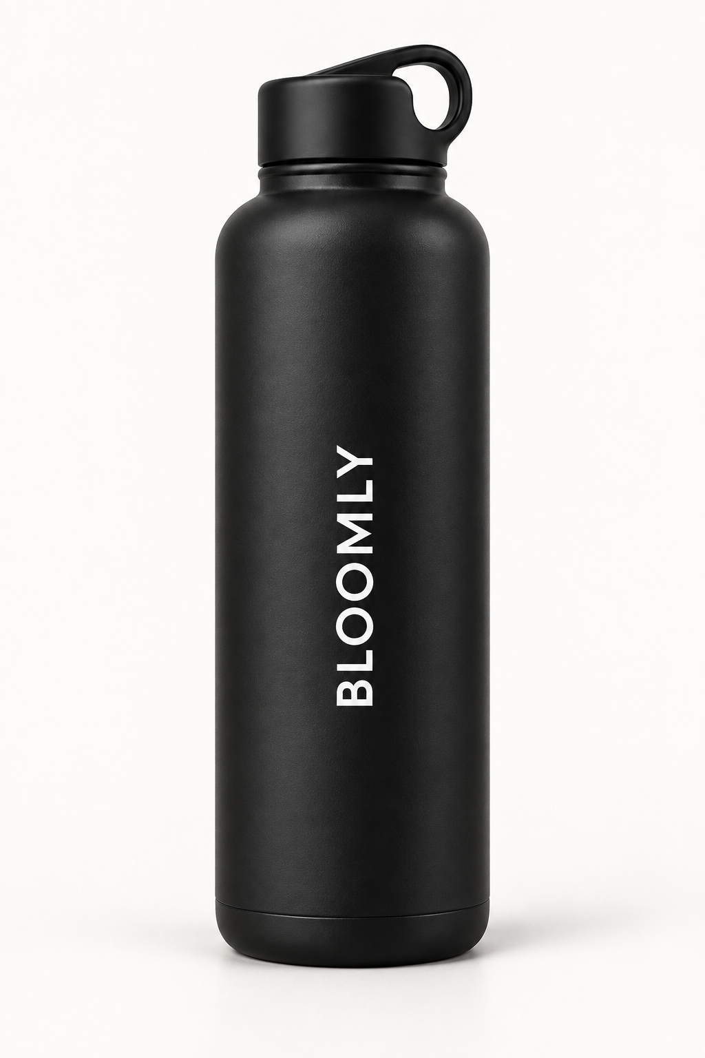 BLOOMLY ACTIVE 750ml Sports Water Bottle in black, product front