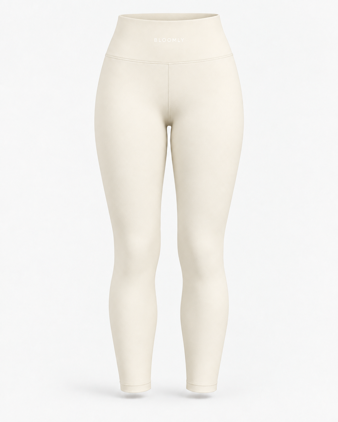 BLOOMLY ACTIVE High-Waisted 7/8 Gym Leggings in cream, product front